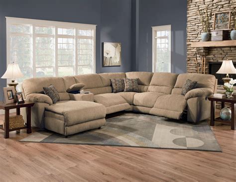 deep sectional sofa with recliner.